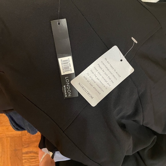 Maggy London Black Midi Dress with Sheer Detail - Picture 12 of 14